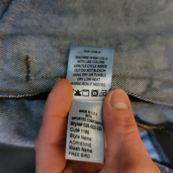 TRAVE "Adrianne" "Free Bird"  Wash Denim Jacket - Picture 10 of 11